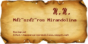 Mészáros Mirandolina névjegykártya